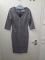 Oui Kleid Kartiert/Hahnentritt Muster  Schwarz/Weiß Gr. 34 2x Getragen