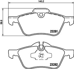 HELLA PAGID Bremsbelagsatz Scheibenbremse 8DB 355 009-171 für R53 R50 MINI R52