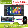 DAB+ Carplay Android 15 Autoradio Für Ford Focus Transit MK7 S-Max 2+64G GPS Kam
