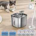 Trinkbrunnen Haustier Automatisch Wasserspender 2.2L für Katzen Hunde mit Filter