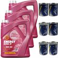 15L MANNOL Energy Ultra JP 5W-20 Leichtlauf Motoröl API SN ILSAC GF-5 Additiv