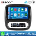 9" Android 13 Carplay Autoradio GPS Nav 2+64G Für Opel Vivaro B Renault Trafic 3
