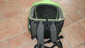 Hunde Rucksack schwarz-grün mit seitlichen verstautaschen.Neuwertig .