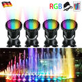 4pcs LED RGB Unterwasser Tauch Spot Licht Beleuchtung Aquarium Teich Pool Lampe