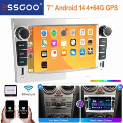 Autoradio Android14 Für Opel Corsa C D Astra H Zafira B 4+64G GPS NAV BT Carplay