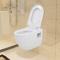 Spülrandloses Wand Hänge WC Spülrandlos Toilette Absenkautomatik Soft Close Sitz
