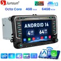 DVD Android14 64G Carplay Autoradio GPS 4G Für VW GOLF 5 6 Passat Tiguan EOS