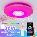 36W LED Deckenleuchte Sternenhimmel 40CM Dimmbar Flurlampe Bluetooth Musik