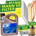 MANN INSPEKTIONSPAKET passend für OPEL COMBO X12 CDTI 80-95 PS+ORIGINAL 5W-30 ÖL