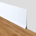 PVC Weichsockelleiste Weich Fussleiste Selbstklebend Bodenleisten Weiß -10cm×6m
