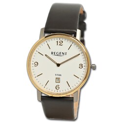 Regent Herren Armbanduhr Analog Lederarmband schwarz UR1094061