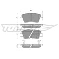 1x ORIGINAL® Tomex Brakes TX 17-69 Bremsbelagsatz, Scheibenbremse Hinten, inkl.
