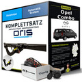 Anhängerkupplung ORIS abnehmbar für OPEL Combo +E-Satz Kit (AHK+ES)
