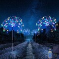 4X 120LED Solar Feuerwerk Licht Solarlampe außen Garten Deko Leuchte Stecker DE