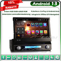 Android 13 8-Kern 64GB 1 Din Abnehmbare Autoradio GPS Navi CarPlay DVD DAB+BT 4G