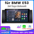 9"Für BMW 5er E39 X5 E53 E38 Android13 Autoradio Carplay GPS NAVI WIFI RDS 4+64G