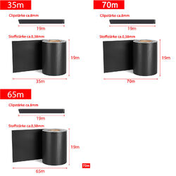 35-70m PVC Sichtschutz Streifen Folie Doppelstabmatten für Zaun Balkon Garten