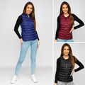 Steppweste Weste Bodywarmer Sport Stehkragen Unifarben Ärmellos Damen BOLF Basic