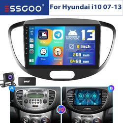 9" Android 14 Autoradio Carplay DAB+ Für Hyundai i10 2007-2013 Navi WiFi 64G KAM