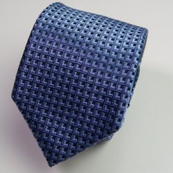 OLYMP Formelle Designer Krawatte Tie Blau Rot leichtes Muster 100% Seide Silk