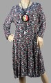 Kleid Bluse Longshirt Tunika Taschen Designer Abstrakt Ballon Viskose XXL 46 48