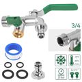Doppel Wasserhahn Garten 1/2, 3/4 Zoll Anschluss Kugelhahn Messing Gartenhähne