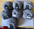 Wolle zum Stricken, ca. 350 g ECOPUNO von LANA GROSSA, Farbe: Grau