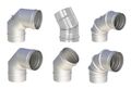 Edelstahl Schornstein Abgasrohr Knie Bogen Winkel DN150 mm Premium V4A
