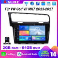 64G Android 14 Autoradio Wireless Carplay DSP GPS Navi Kam für VW Golf 7 VII MK7