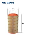 Luftfilter FILTRON AR 200/8 Filtereinsatz für DEUTZ AGROTRON