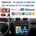 DAB+ Autoradio 4+64G 10" Carplay Android13 Für VW Touran 1T1 1T2 1T3 04-08 NAVI