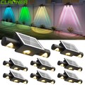 LED Solarleuchte Außen Wandlampe Solar Garten Deck Lampe Leuchte Solarlampe Zaun