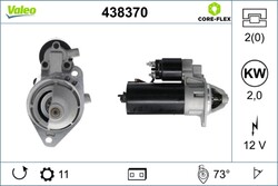 Anlasser Starter VALEO CORE-FLEX 438370 für 3C5 CC 3C2 357 PASSAT VW 5M1 B6 GOLF