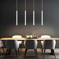 Pendellampe Hängeleuchte Esstischleuchte weiß Wohnzimmerlampe 4 flammig H 120 cm