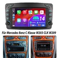 7" Android 14 Autoradio GPS Für Mercedes Benz C/CLK/G Klasse W203 W209 W463 Vito