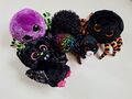  TY Glubschis Plüsch/Kuscheltiere Halloween Set, Spinnen, Katze und mehr schwarz