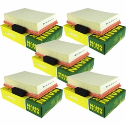 5x MANN-FILTER Luftfilter C 26 138/1 KIT Air Filter