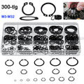300tlg Seegering Sortiment Set 3-32mm Sprengringe Sicherungsring Innen Außen