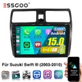 Für SUZUKI SWIFT III EZ MZ 2004-2009 4+64GB 10.1" Android 15 Autoradio GPS Navi