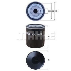 Mahle Ölfilter für Volvo C30 S40 S60 S80 V50 V60 V70 Xc60