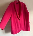 PETER HAHN FUCHSIA ROSA LANGARM STRICK BAUMWOLLE PULLOVER PULLI CARDIGAN GR:23