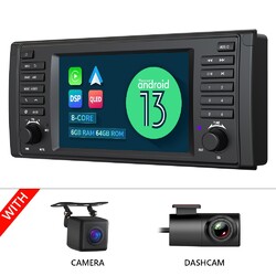 DVR+CAM+Für BMW E39 7"Autoradio GPS Navi Android 13 8Kern 6+64 CarPlay Bluetooth