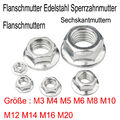 Flanschmutter Edelstahl Sperrzahnmutter Flanschmuttern M3M4M5M6M8M10M12M14M16M20