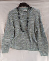 Mellierter Baumwoll-Pullover grau/weiß/hellblau Gr. 42/44/46 Gina Benotti