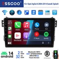 Android14 Autoradio Für Opel Agila B 04-14 Suzuki Splash Carplay 2+32G GPS BT FM