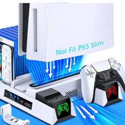 PS5 Controller Dual Ladestation mit Lüfter PS5 Standfuß Kühler für PlayStation 5