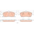 1x Bremsbelagsatz, Scheibenbremse TRW GDB4604 passend für CHRYSLER JEEP