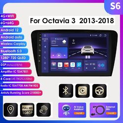 10.1" Für SKODA Octavia 3 III 5E Autoradio Android12 GPS Navigation DSP CarPlay