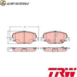 BREMSBELAGSATZ SCHEIBENBREMSE GDB2424 FÜR OPEL INSIGNIA/Grand/Sport/Sports/Van  