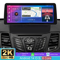 12.3" 2K DAB+ 64G Android 14 CarPlay Autoradio GPS Für Ford Fiesta MK6 2008-2016